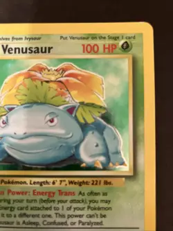 Pokemon Base Set Venusaur Holo 15/102 WOTC Rare HP Vintage 1999 - Image 3