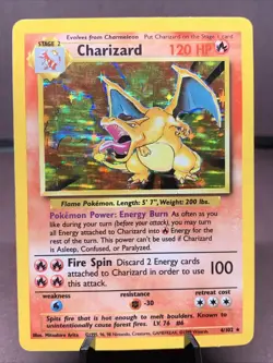 Pokemon TCG Charizard 4/102 Base Set Holo Rare WOTC VTG 1999 - PC Copy - Image 1