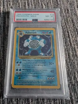 Pokemon TCG Poliwrath 13/102 Base Set Unlimited 1999 WOTC Holo Rare PSA 8 - Image 1