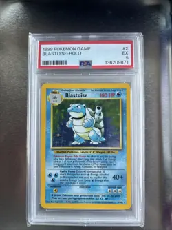 Blastoise 2/102 PSA 5 Holo Base Set 1999 Pokemon Card WOTC EX - Image 1