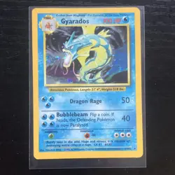Pokemon TCG Gyarados 6/102 Base Set Holo Rare English 1999 100HP - Image 1