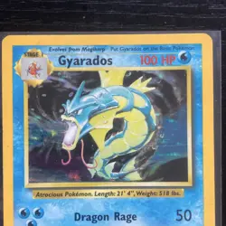 Pokemon TCG Gyarados 6/102 Base Set Holo Rare English 1999 100HP - Image 3