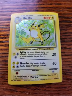 Raichu 14/102 - Base Set Unlimited - WOTC Holo Rare Pokemon Card - Vintage - PL - Image 1