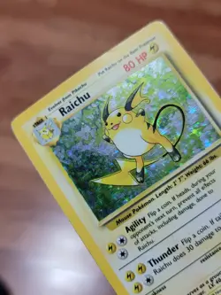 Raichu 14/102 - Base Set Unlimited - WOTC Holo Rare Pokemon Card - Vintage - PL - Image 3