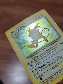 Raichu 14/102 - Base Set Unlimited - WOTC Holo Rare Pokemon Card - Vintage - PL - Image 4