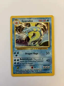 Pokemon Gyrados Holo Rare Base Set Card 6/102 1999 Vintage - Image 1