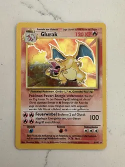 Pokemon TCG - Charizard (Glurak) - Base Set 4/102 Rare Holo 1999 - German Card - Image 1