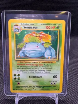 Pokemon TCG Venusaur 15/102 Base Set Unlimited Rare 1999 WOTC English HP - Image 1