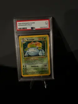 1999 pokemon Venusaur 015/102 Base Set Holo psa graded 7 - Image 1