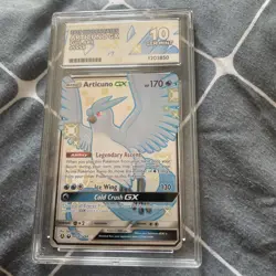 Articuno GX SV54/SV94 Full Art Hidden Fates Pokemon Card Ace 10 Graded Gem Mint - Image 1