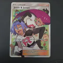 Jessie and James 68/68 Ultra Rare Full Art Hidden Fates Pokemon Card NM - Image 1