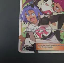 Jessie and James 68/68 Ultra Rare Full Art Hidden Fates Pokemon Card NM - Image 5