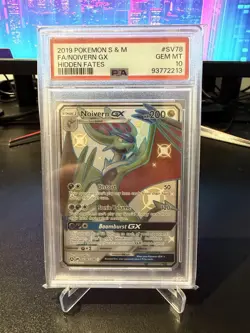 Pokemon TCG Noivern GX SV78/SV94 PSA 10 Hidden Fates Full Art Holo ENG 2019 - Image 1