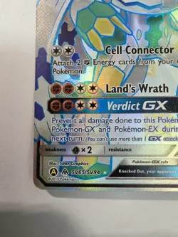 Pokemon TCG Zygarde GX SV65/SV94 Hidden Fates Shiny Vault Full Art Holo 2019 - Image 5
