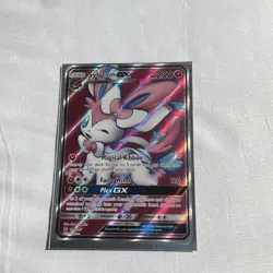 Pokemon Sylveon GX Holo Full Art Ultra Rare TCG Card 140/145 Guardians Rising Nm - Image 1