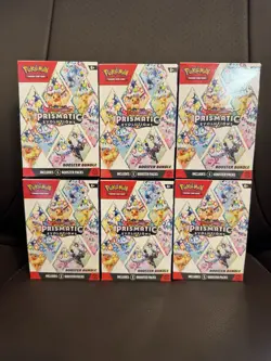 6x Pokemon Prismatic Evolutions Booster Bundles Factory Sealed Lot - Image 1
