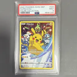 PSA 9 2020 Pokemon TCG Pikachu Holo SWSH Sword & Shield Promo #SWSH020 - Image 1