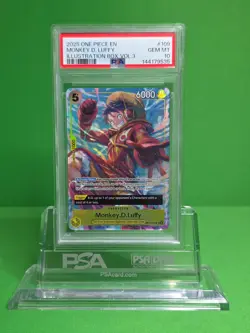 ONE PIECE 2025 ILLUSTRATION BOX VOL. 3 MONKEY.D.LUFFY OP07-109 PSA 10 - Image 1