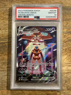 GRADED PSA 10 2023 Pokemon SWSH FA/Deoxys VMax Crown Zenith #GG45 - Image 1