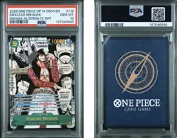 2026 One Piece OP14-EB04 Dracule Mihawk Manga Alternate Art PSA 10 #OP14-119 - Image 3