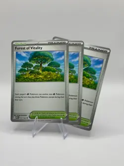 3x Forest Of Vitality 117/132 x3 Mega Evolution Pokemon TCG Playset NM - Image 1
