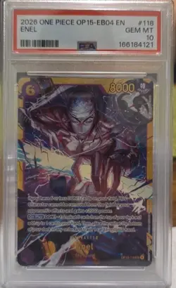 2026 One Piece OP15-EB04 EN #118 Enel SEC PSA 10 GEM MINT - Image 1