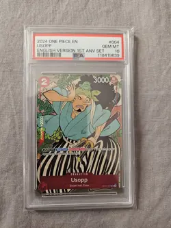 USOPP 2024 ONE PIECE CCG ENGLISH 1ST ANNIVERSARY SET #004 USOPP PSA 10 - Image 1