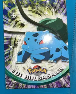 NM - Pokemon Topps Bulbasaur #01 TV Animation Edition Series 1 (Black Logo) - Image 1