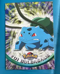 NM - Pokemon Topps Bulbasaur #01 TV Animation Edition Series 1 (Black Logo) - Image 2