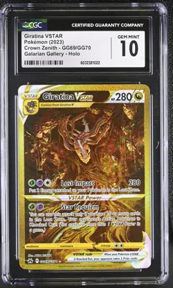 Giratina VSTAR #GG69/GG70 2023 Pokemon Crown Zenith CGC 10 POP 989 - Image 1