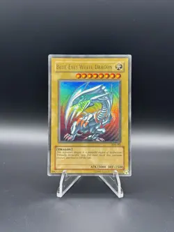 Yu-Gi-Oh 3x Blue-Eyes White Dragon SDK-001 Ultra Rare Unlimited HP/ Damaged - Image 2