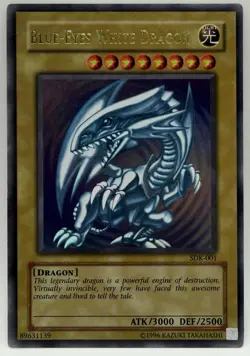 Yu-Gi-Oh Blue-Eyes White Dragon SDK-001 Ultra Rare Unlimited LP Konami - Image 1