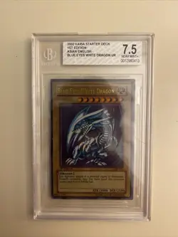 BGS 7.5 Yugioh Blue Eyes White Dragon SDK-001 1st Edition Asian English NM - Image 1