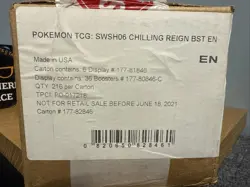 6-Display CASE Pokemon TCG Chilling Reign Booster Box FACTORY SEALED NEW 6/21!! 820650828461 - Image 2