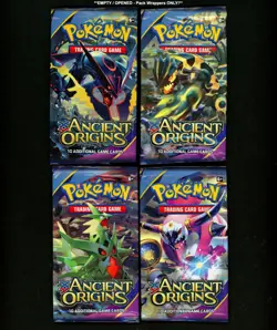 2015 Pokemon XY ANCIENT ORIGINS SET Complete EMPTY Booster Pack Art Lot NO CARDS - Image 1