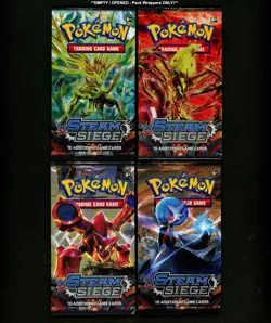 2015 Pokemon XY STEAM SIEGE SET Complete EMPTY Booster Pack Art Lot - NO CARDS! - Image 1