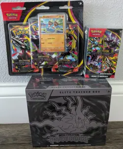 Pokemon Pitch Black ETB + Booster Bundle + 3 Pack Blister [LOT OF 3 SEALED] - Image 1