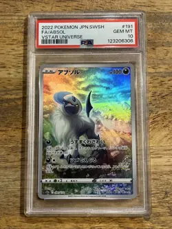 GRADED PSA 10 2022 Pokemon JPN.SWSH FA/Absol VStar Universe #191 - Image 1