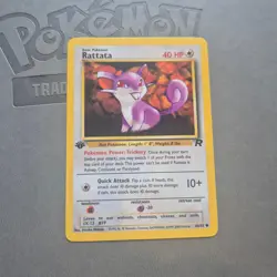 Pokemon - Rattata 66/82 Common Team Rocket Pokemon 1st Edition LP - Image 1