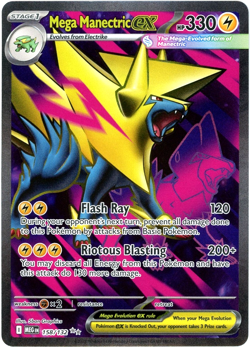 Mega Manectric ex - Ultra Rare 158/132 - Mega Evolution - Pokemon NM/M Ships Now - Image 1
