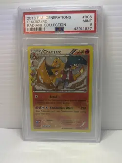 2016 Pokemon XY Generations Radiant Collection RC5 Charizard PSA 9 - Image 1