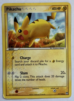 Pokemon Pikachu Non-Holo EX Power Keepers Card 2007 57/108 MP - Image 1