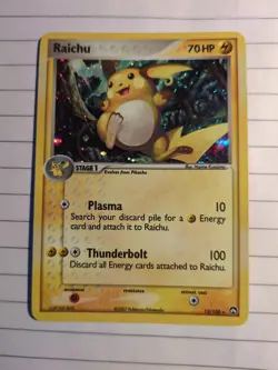Pokemon EX Power Keepers Raichu Holo Card 2007 #12/108 - Image 1