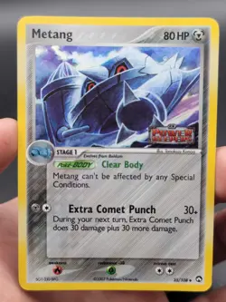 Pokemon TCG Stamped Metang Holo From EX Power Keepers Card Number 35/108 - Image 5