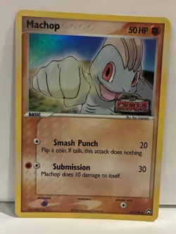 Pokemon Ex Power Keepers Machop 53/108 Holo STAMPED Common LP 2007 - Image 1