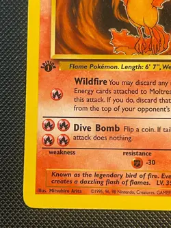 Pokemon WotC Moltres 27/62 1st Edition Rare Fossil 1999 LP - Image 3