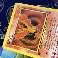 NM 1st edition Pokemon MOLTRES Card FOSSIL Set 27/62 First Ed Non-Holo RARE - Image 3