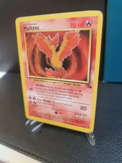 Pokemon TCG Fossil Unlimited Rare Moltres Card 27/62 Non-Holo NM-LP - Image 2