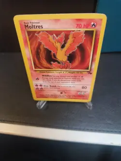Pokemon TCG Fossil Unlimited Rare Moltres Card 27/62 Non-Holo NM-LP - Image 3