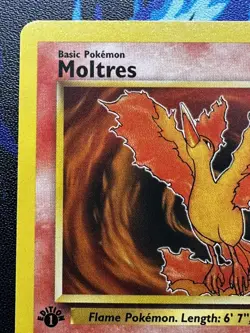 Moltres 27/62 1st Edition Non Holo Rare Fossil Set Pokemon Card WOTC TCG 1999 - Image 3